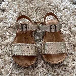 Stride Rite Leather Sandals Gold